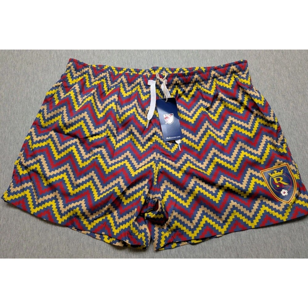New MLS Real Salt Lake Team Sublimation Soccer Swim Shorts Size XL